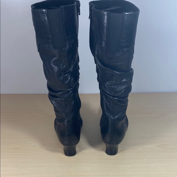 Rieker Black Knee High Boots with Slouchy Design - Picture 5 of 12